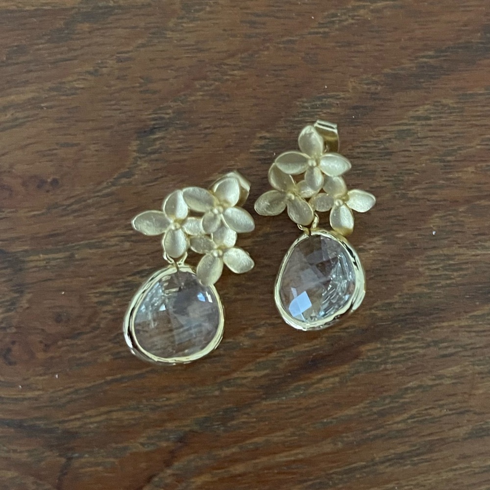 Anthropologie Floral Drop Earrings